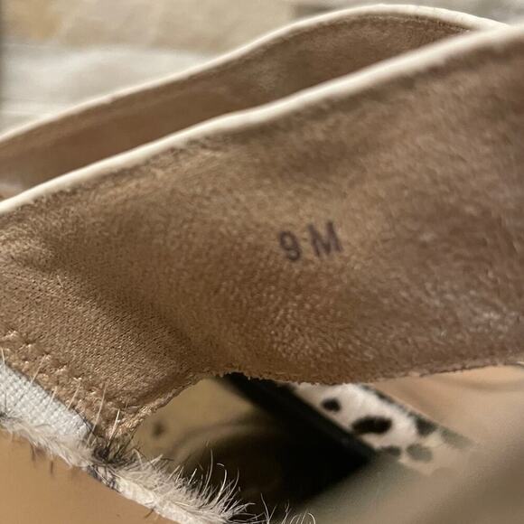 VanEli Size 9 Pony Hair Heels | Spotted Animal Print, Kitten Heel, Y2K Mules - Picture 10 of 11